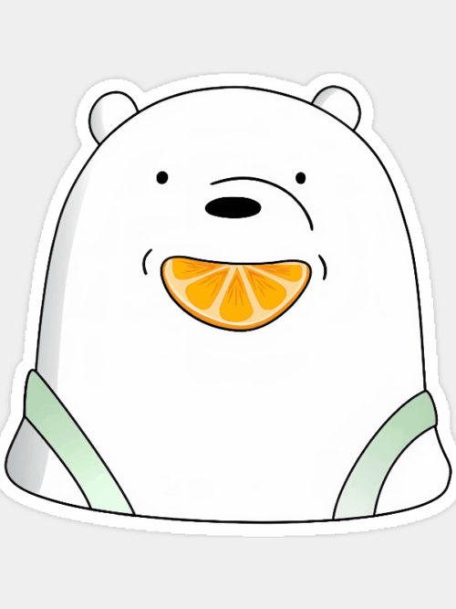 Lime Time With Ice Bear Sticker