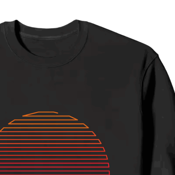Linear Light Sun Retro Aesthetic Vintage Crewneck Sweatshirt