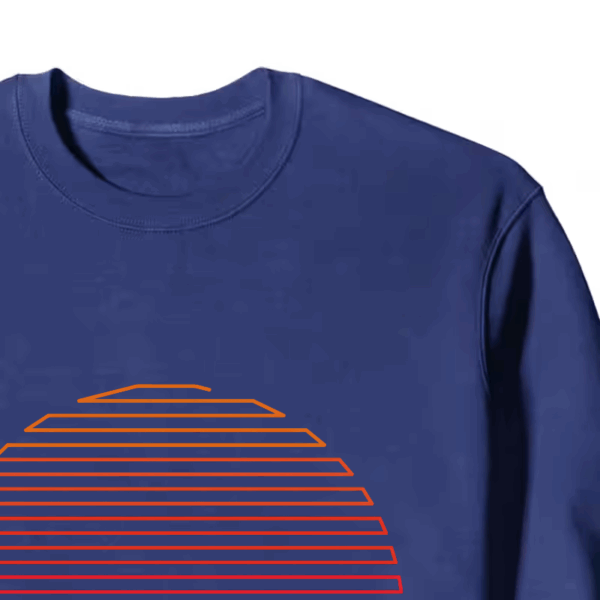 Linear Light Sun Retro Aesthetic Vintage Crewneck Sweatshirt