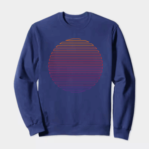 Linear Light Sun Retro Aesthetic Vintage Crewneck Sweatshirt