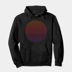 Linear Light Sun Retro Aesthetic Vintage Hoodie