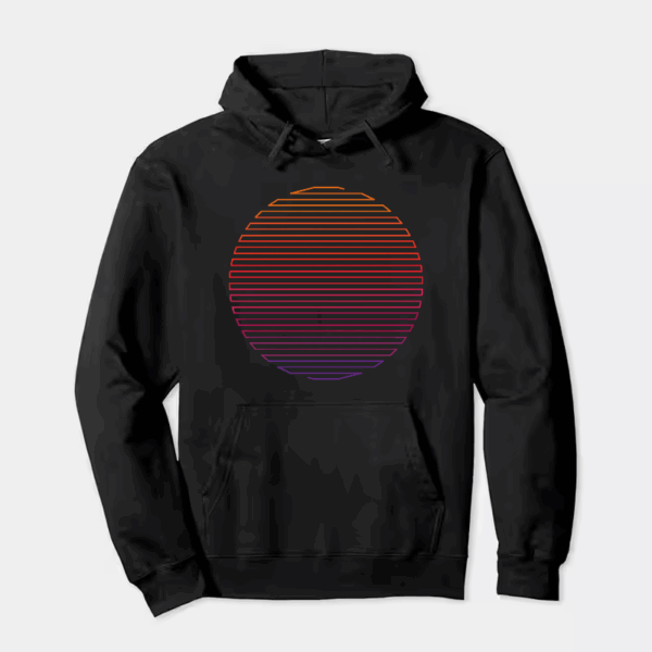 Linear Light Sun Retro Aesthetic Vintage Hoodie