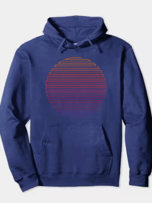 Linear Light Sun Retro Aesthetic Vintage Hoodie