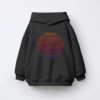 Linear Light Sun Retro Aesthetic Vintage Kids Hoodie