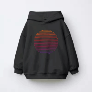 Linear Light Sun Retro Aesthetic Vintage Kids Hoodie