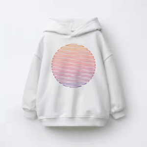 Linear Light Sun Retro Aesthetic Vintage Kids Hoodie