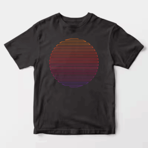 Linear Light Sun Retro Aesthetic Vintage Unisex T-Shirt