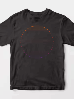 Linear Light Sun Retro Aesthetic Vintage Unisex T-Shirt