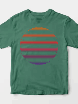 Linear Light Sun Retro Aesthetic Vintage Unisex T-Shirt