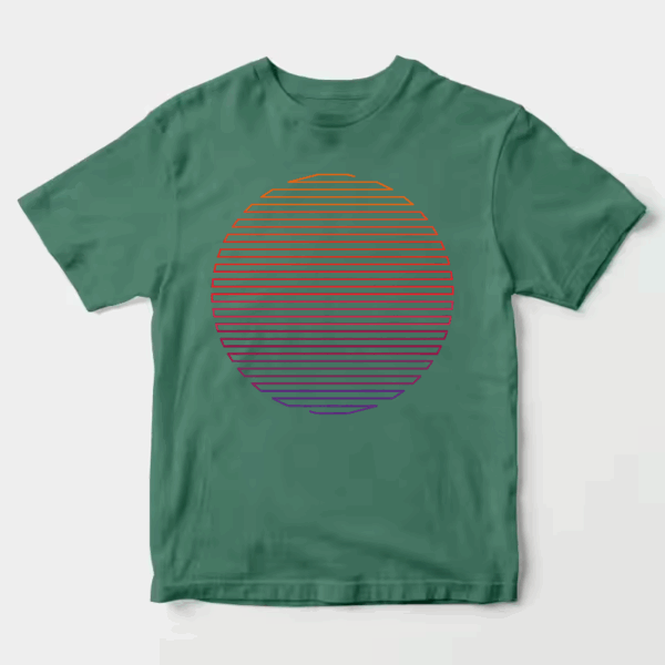 Linear Light Sun Retro Aesthetic Vintage Unisex T-Shirt