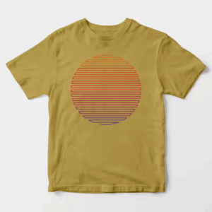 Linear Light Sun Retro Aesthetic Vintage Unisex T-Shirt