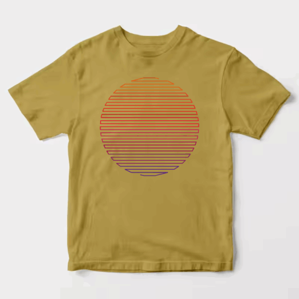 Linear Light Sun Retro Aesthetic Vintage Unisex T-Shirt