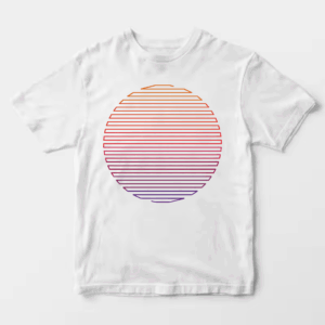 Linear Light Sun Retro Aesthetic Vintage Unisex T-Shirt