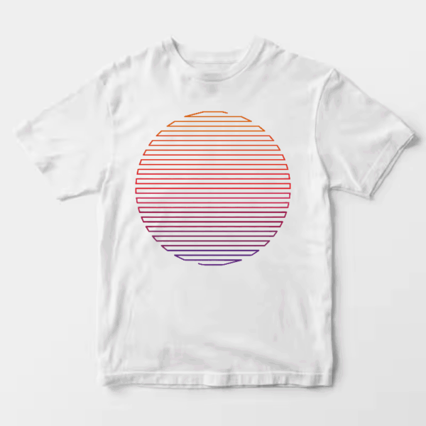 Linear Light Sun Retro Aesthetic Vintage Unisex T-Shirt