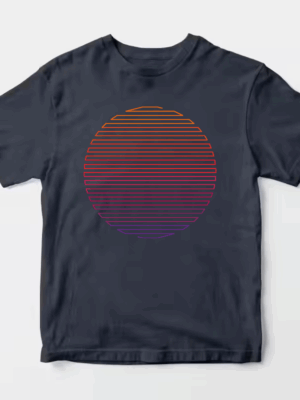 Linear Light Sun Retro Aesthetic Vintage Unisex T-Shirt