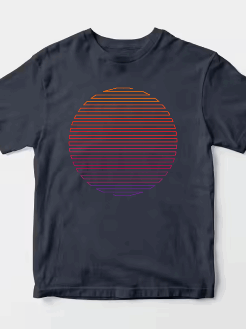 Linear Light Sun Retro Aesthetic Vintage Unisex T-Shirt