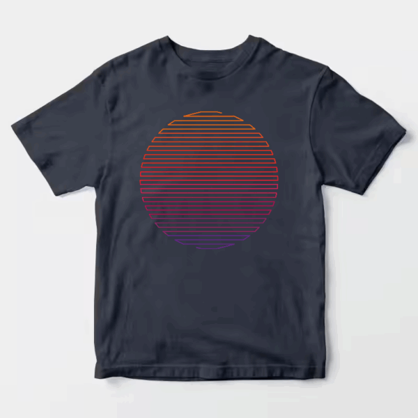 Linear Light Sun Retro Aesthetic Vintage Unisex T-Shirt