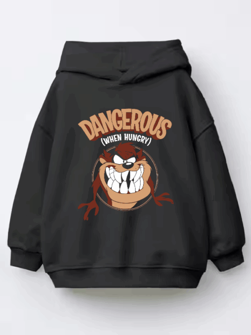 Looney Tunes Tazz Rage Mode – Classic Angry Look Kids Hoodie