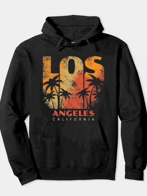 Los Angeles Sunset Vibes 80s City Hoodie