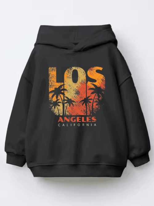 Los Angeles Sunset Vibes 80s City Kids Hoodie