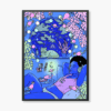 Lost in Space Dreams Blue Neon Girl Poster