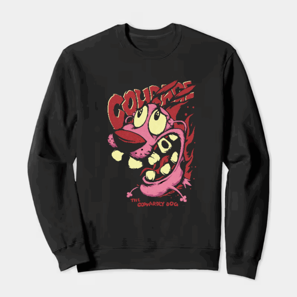 Mad Dog Mode Courage Cowardly Dog Crewneck Sweatshirt