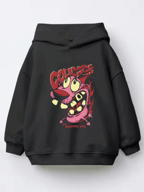 Mad Dog Mode Courage Cowardly Dog Kids Hoodie