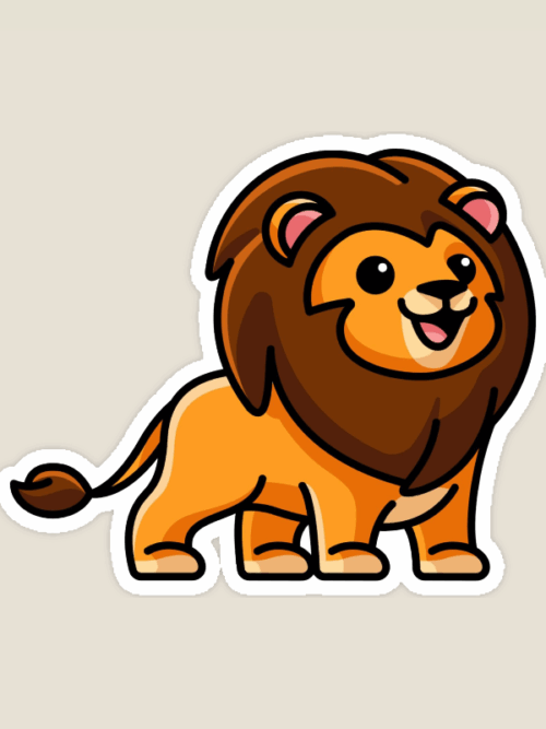 Majestic Jungle King Roar Sticker
