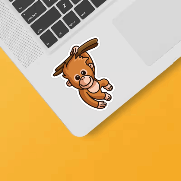 Majestic Orangutan Wild Ape Sticker Majestic Orangutan Wild Ape Sticker