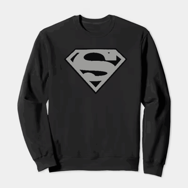 Man of Steel Silver Superman Emblem Crewneck Sweatshirt