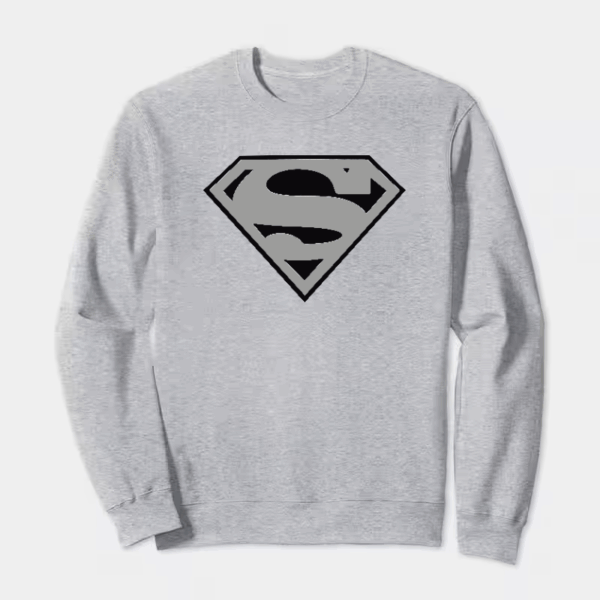 Man of Steel Silver Superman Emblem Crewneck Sweatshirt