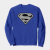 Man of Steel Silver Superman Emblem Crewneck Sweatshirt