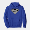 Man of Steel Silver Superman Emblem Hoodie