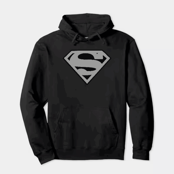 Man of Steel Silver Superman Emblem Hoodie