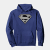 Man of Steel Silver Superman Emblem Hoodie