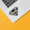Man of Steel Silver Superman Emblem Sticker