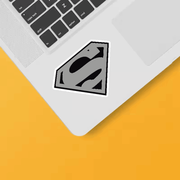 Man of Steel Silver Superman Emblem Sticker