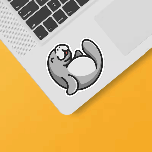 Manatee Bliss Ocean Lover Sticker