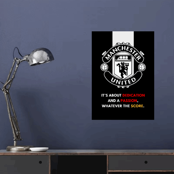 Manchester United Black Dedication Passion Score Poster