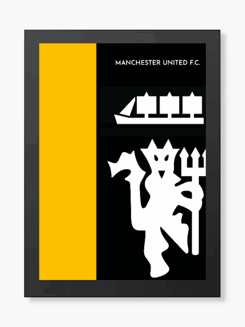 Manchester United FC Iconic Ship Black Poster