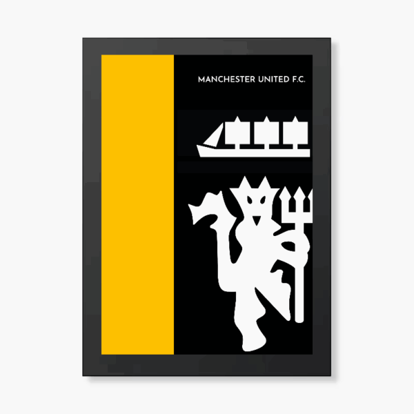 Manchester United FC Iconic Ship Black Poster