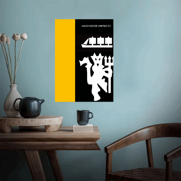 Manchester United FC Iconic Ship Black Poster