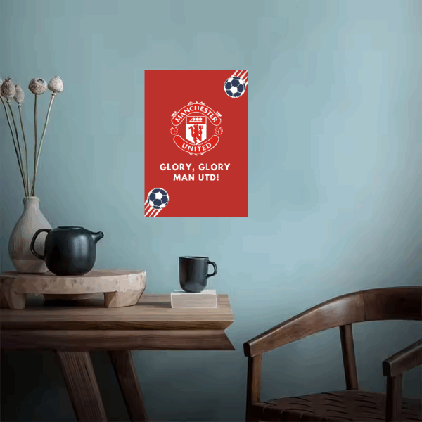 Manchester United Glory Chant Red Edition Poster