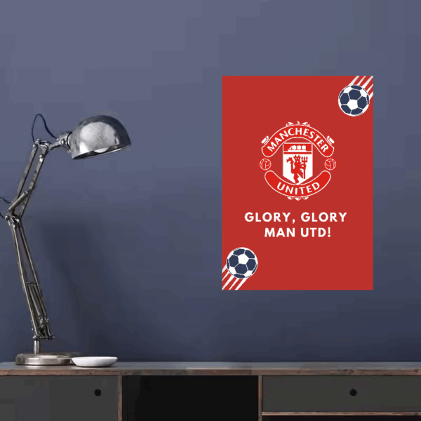 Manchester United Glory Chant Red Edition Poster