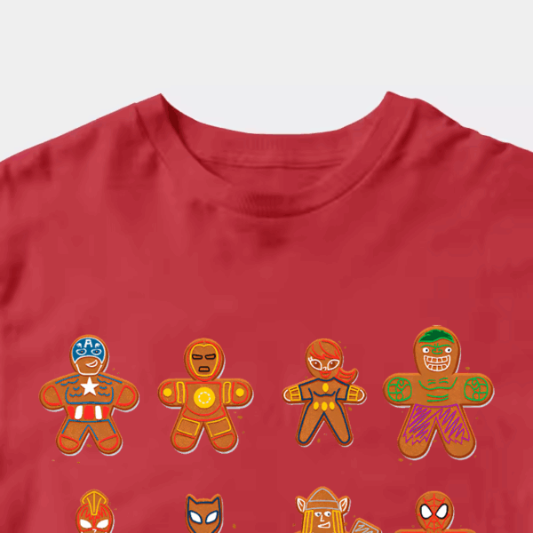 Men’s Marvel Avengers Gingerbread Lineup Unisex T-Shirt Men’s Marvel Avengers Gingerbread Lineup Unisex T-Shirt