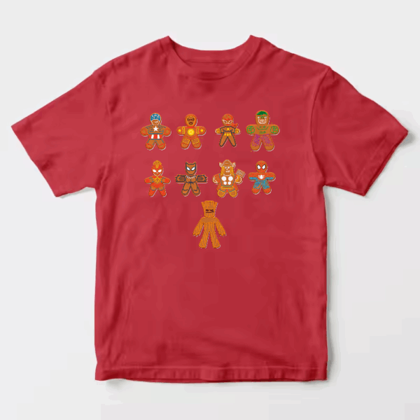 Men’s Marvel Avengers Gingerbread Lineup Unisex T-Shirt Men’s Marvel Avengers Gingerbread Lineup Unisex T-Shirt