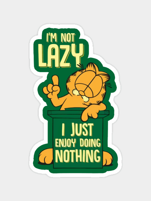 Master of Relaxation Garfield Sticker