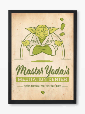 Master Yoda Meditation Center Vintage Star Wars Poster