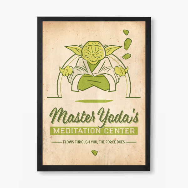 Master Yoda Meditation Center Vintage Star Wars Poster