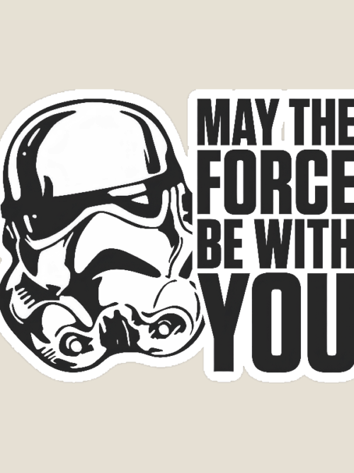 May the Force Be With You Star Wars Galaxy Tribute Sticker